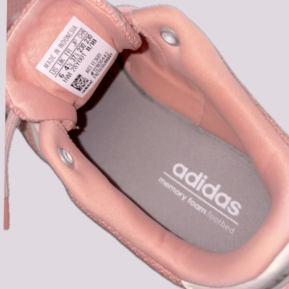 Adidas Womens Cloudfoam QT Racer AW4004 Coral Running Shoes Sneakers Size 6